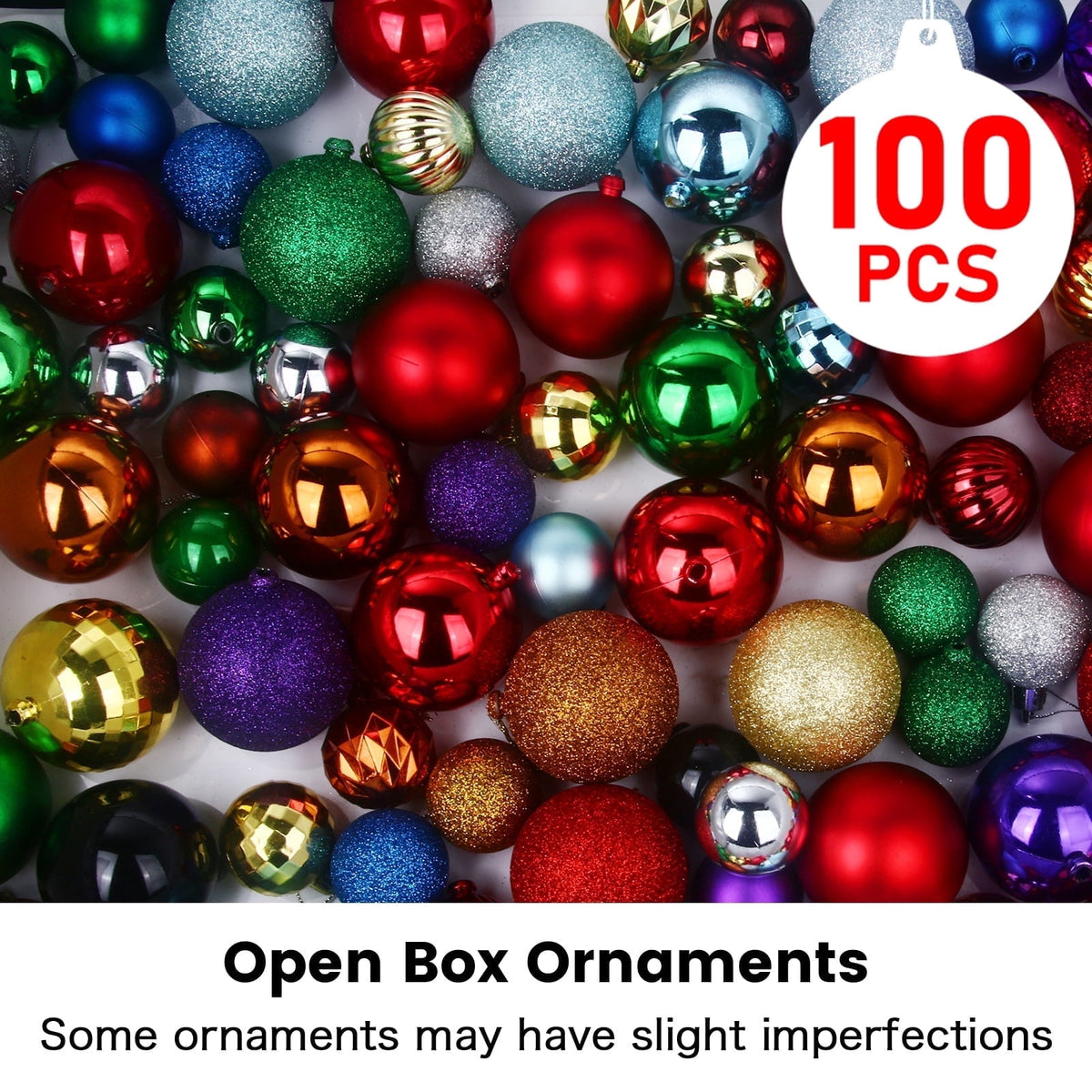 500Pcs Christmas Balls Ornaments for Christmas Tree Shatterproof Xmas Decors Hanging Ball Decorations