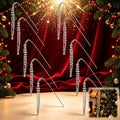 10Pcs Christmas Tree Acrylic Crystal Branch Picks, Sparkling Icicle Drop Ornaments, Beaded Garland Decor for Holiday Party, Wreath and Table Centerpiece