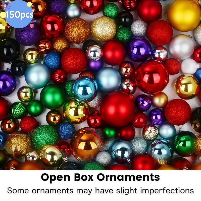 500 Pcs Christmas Ball Set, Shatterproof Ornaments for Store Displays & Event Planners