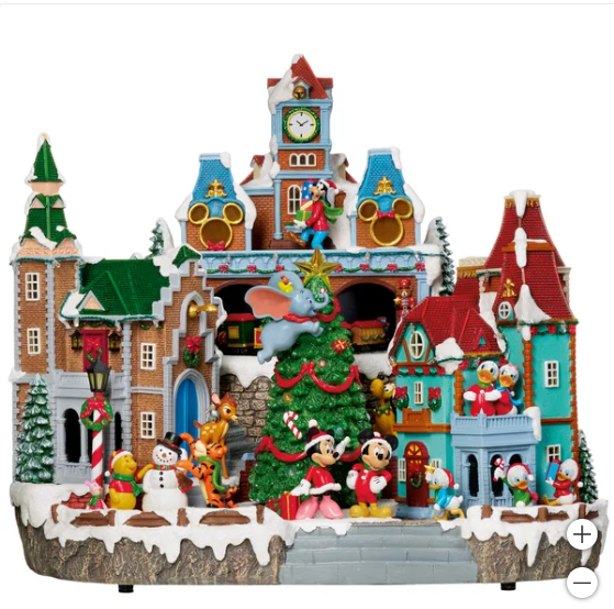Disney Animated Christmas Holiday Village with Lights and Music