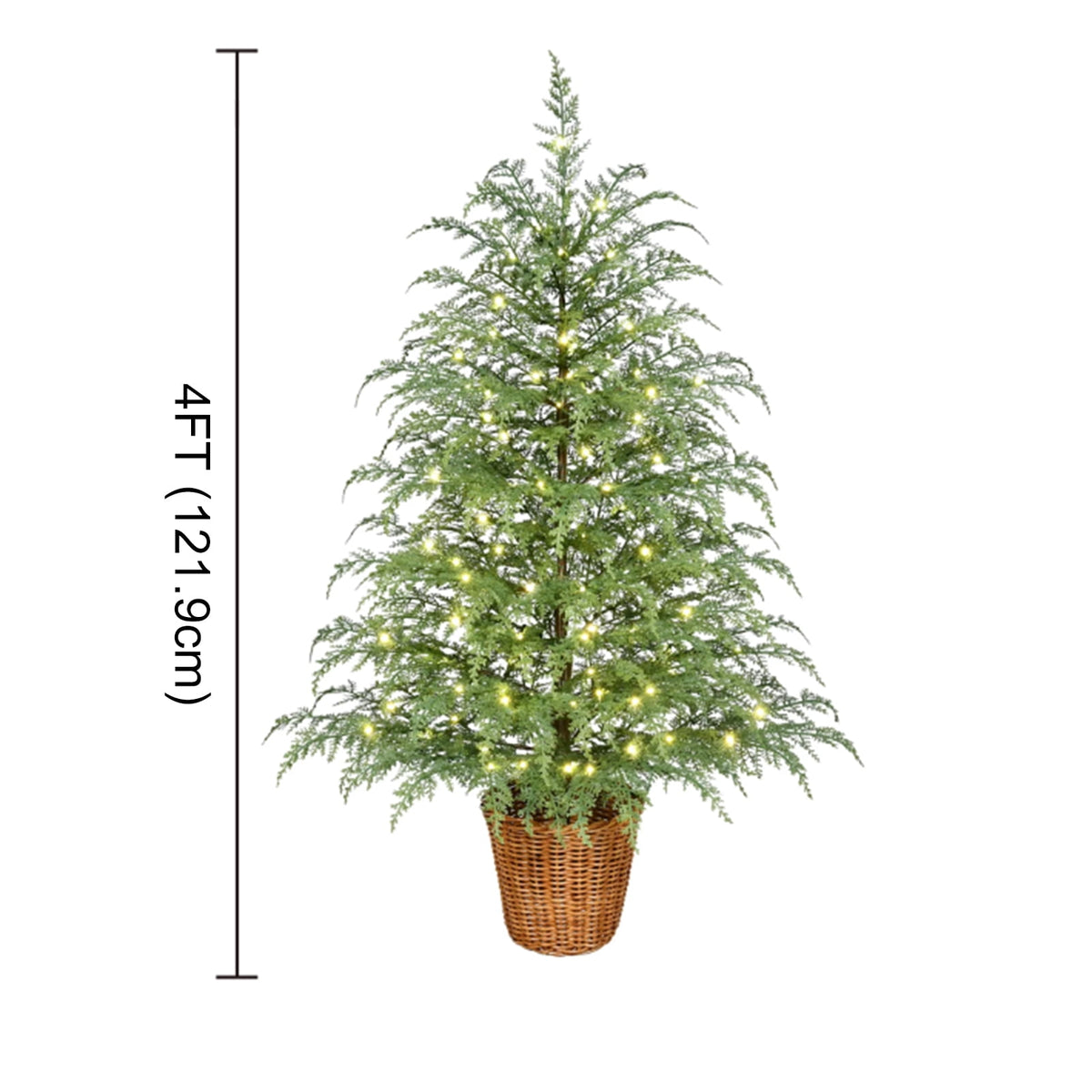 2 Set 4FT Lifelike Touch Artificial Cedar Topiary Trees for Front Porch | Fake Christmas Trees, Faux Potted Plants, UV Resistant Fake Greenery, for Front Door Garden Outdoor Farmhouse Home Decoration