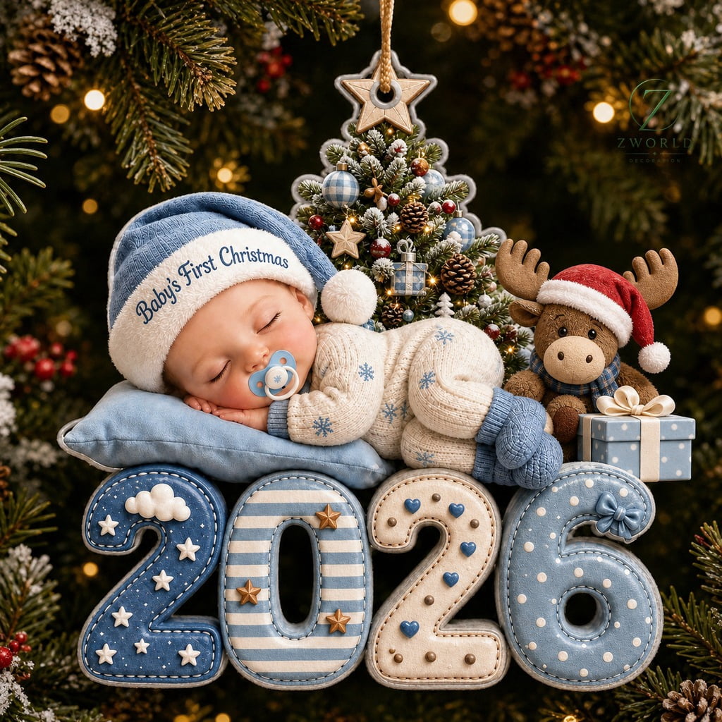 Baby First Christmas Ornament 2026 Moose Tree Keepsake