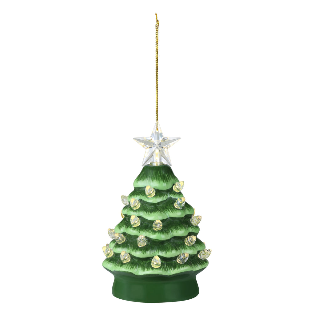 Mr. Christmas Ceramic Tree Ornaments - Silver, Set of 3