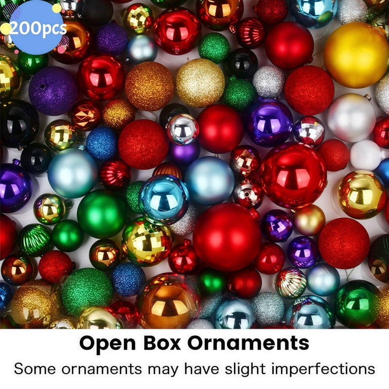 500 Pcs Christmas Ball Set, Shatterproof Ornaments for Store Displays & Event Planners