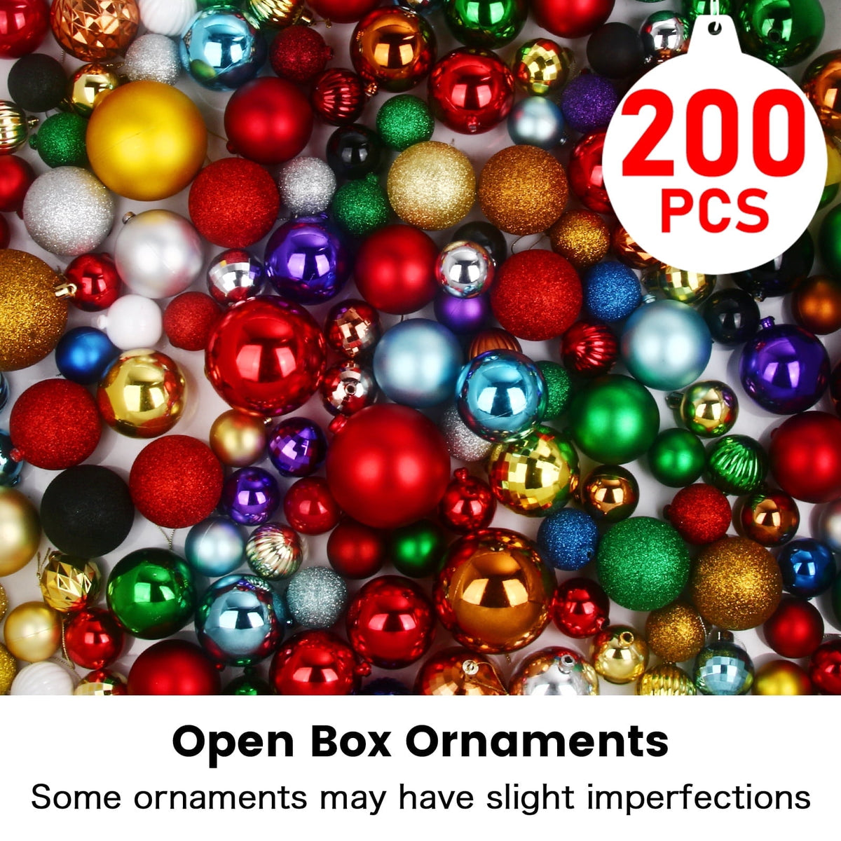 500Pcs Christmas Balls Ornaments for Christmas Tree Shatterproof Xmas Decors Hanging Ball Decorations