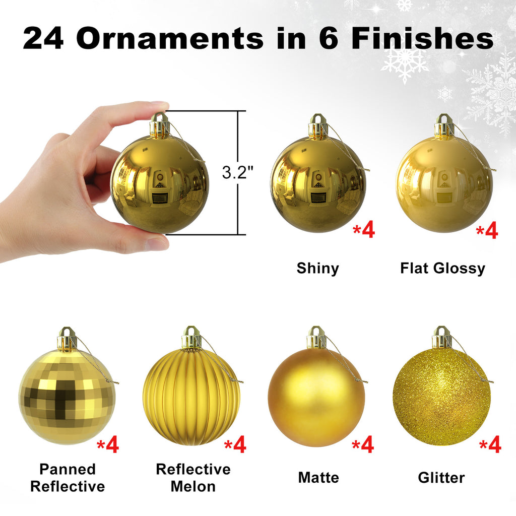 500Pcs Christmas Balls Ornaments for Christmas Tree Shatterproof Xmas Decors Hanging Ball Decorations