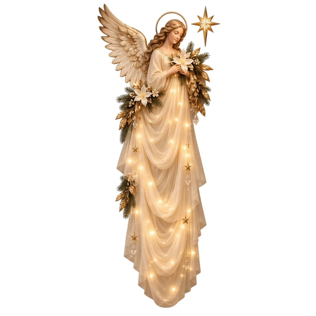 5Pcs Christmas Stair Banister Decoration Lighted Santa Snow Scene Garland for Stair Railing Indoor Holiday Home Ornament