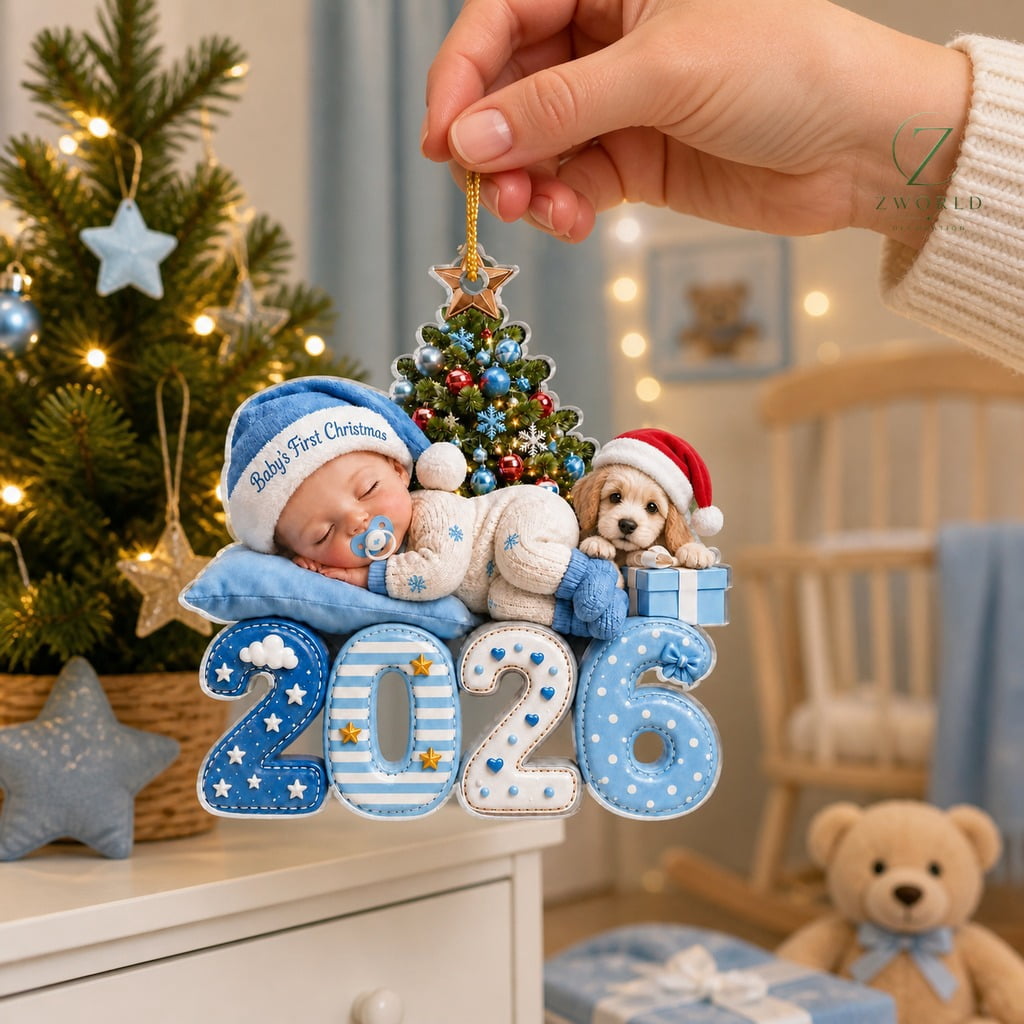 First Christmas Ornament Puppy Baby 2026 Holiday Keepsake