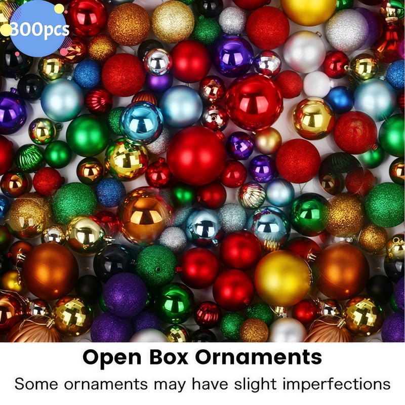 500 Pcs Christmas Ball Set, Shatterproof Ornaments for Store Displays & Event Planners