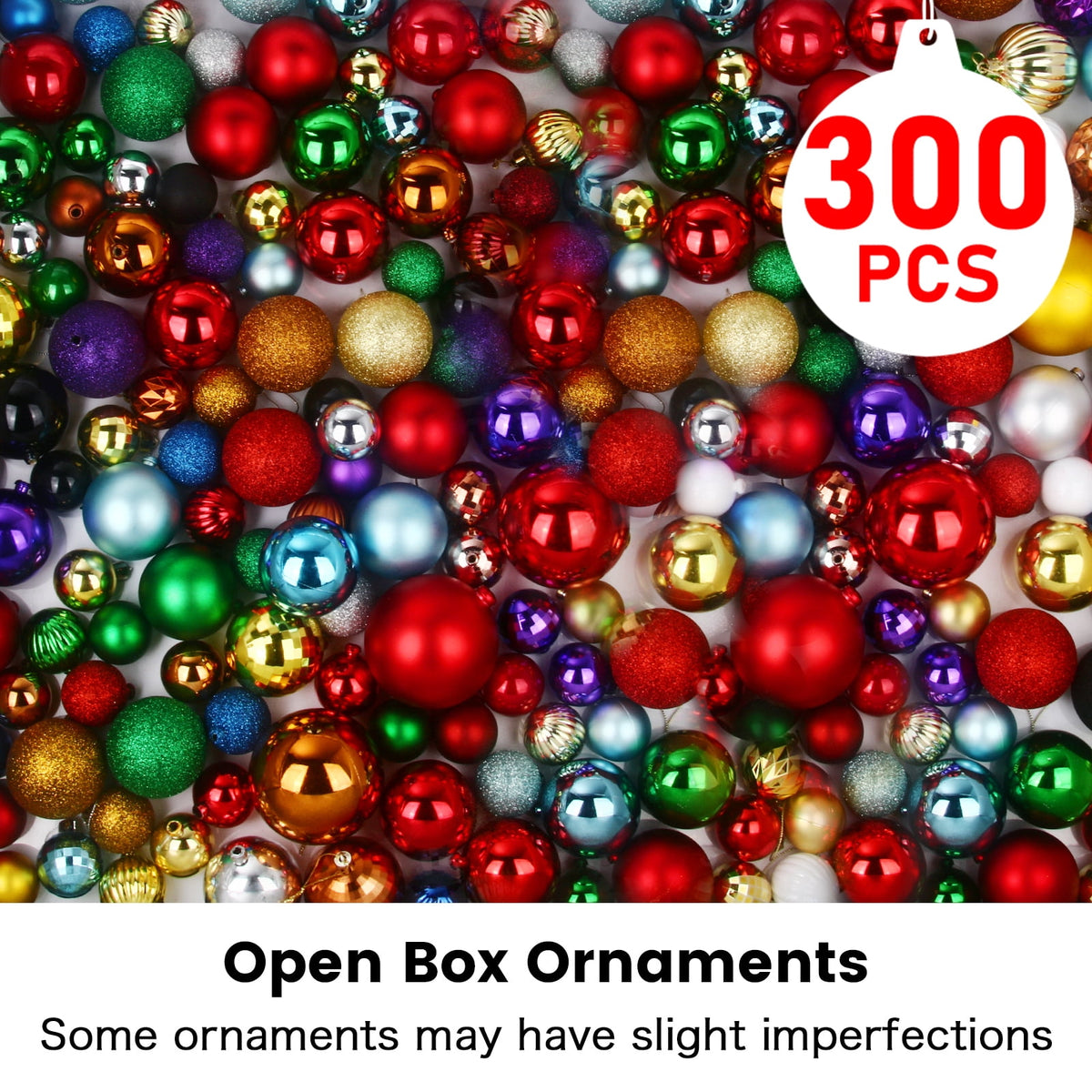 500Pcs Christmas Balls Ornaments for Christmas Tree Shatterproof Xmas Decors Hanging Ball Decorations