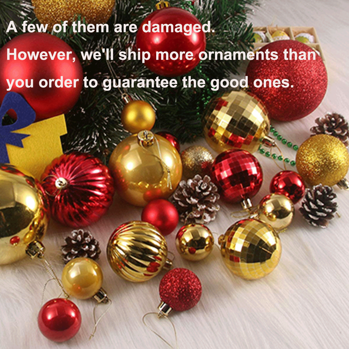 500Pcs Christmas Balls Ornaments for Christmas Tree Shatterproof Xmas Decors Hanging Ball Decorations