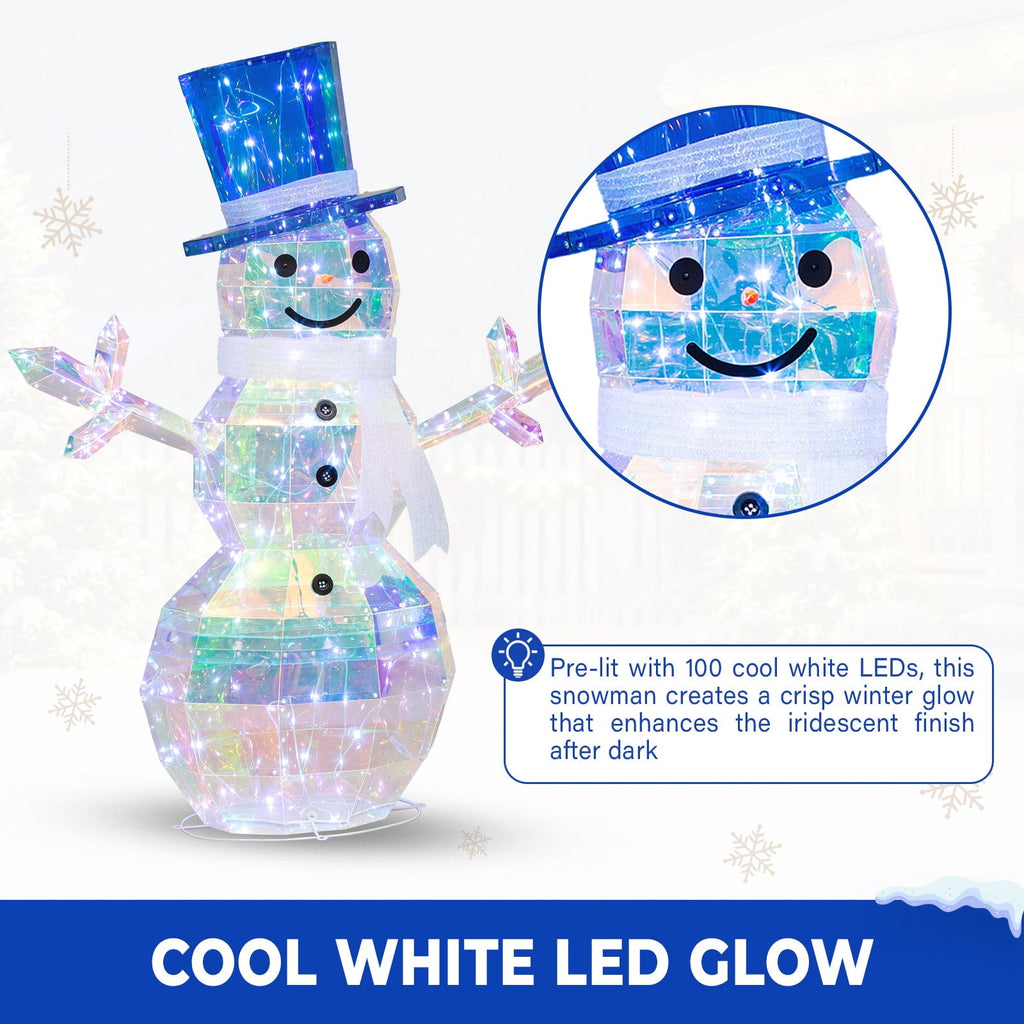 ROMSWI 2pc Iron Christmas Ornament Decoration Pop-up Hanging for Xmas Outdoor Holiday w/230 LED Light Assorted Colors - 30" & 24" Set