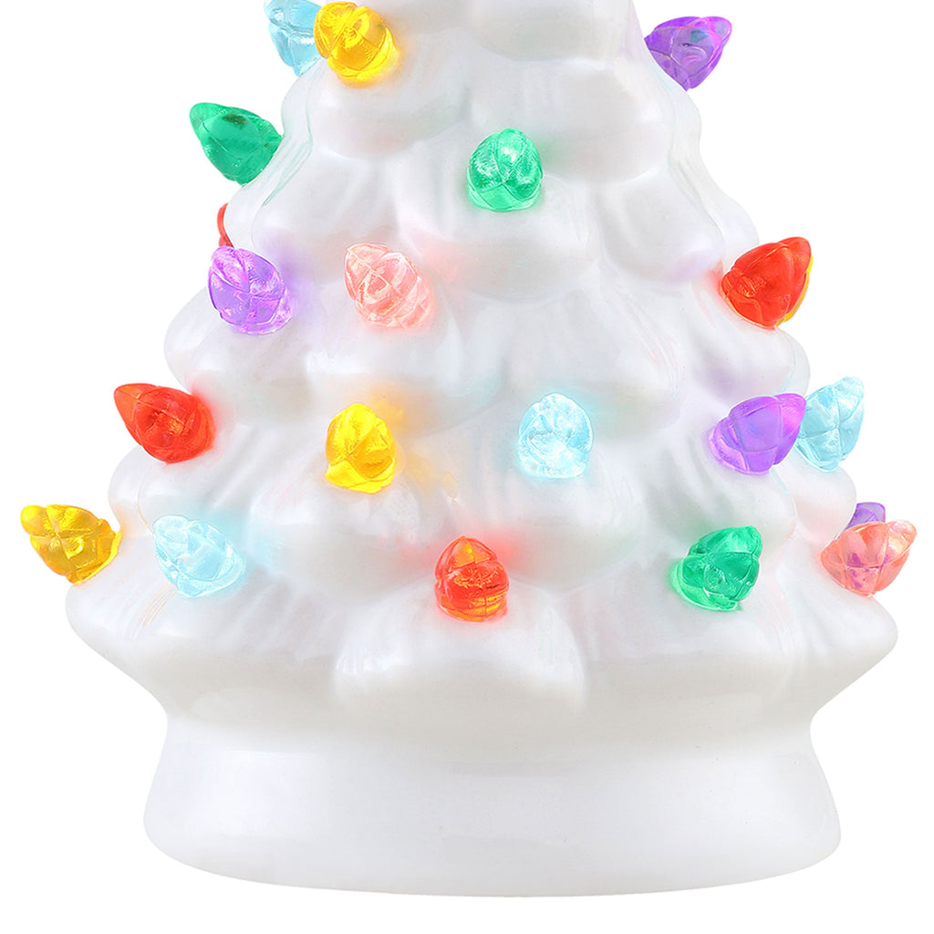 Mr. Christmas Ceramic Tree Ornaments - Silver, Set of 3