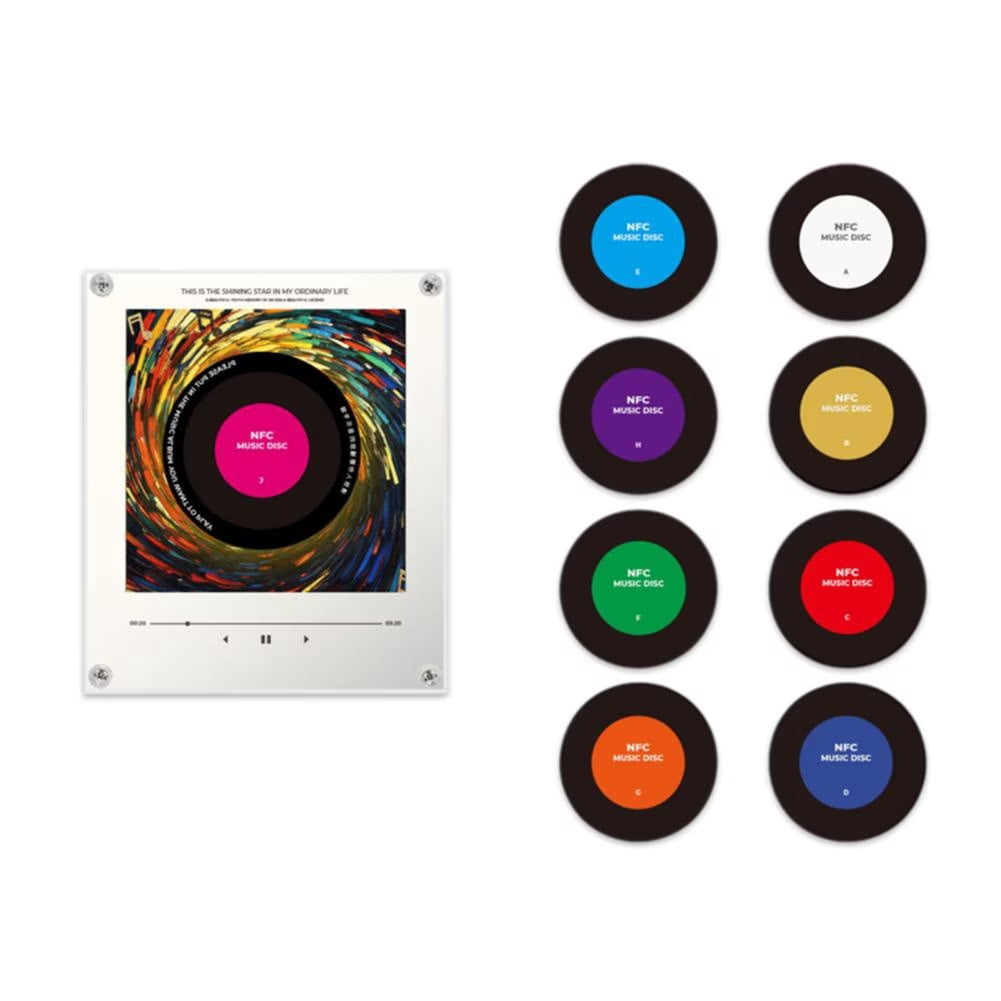 Christmas Music Refrigerator Stickers, Playable Magnetic Discs With Music Player Unit, Interactive Xmas Fridge Decor, Novelty Gift For Family Holiday Gatherings (B)