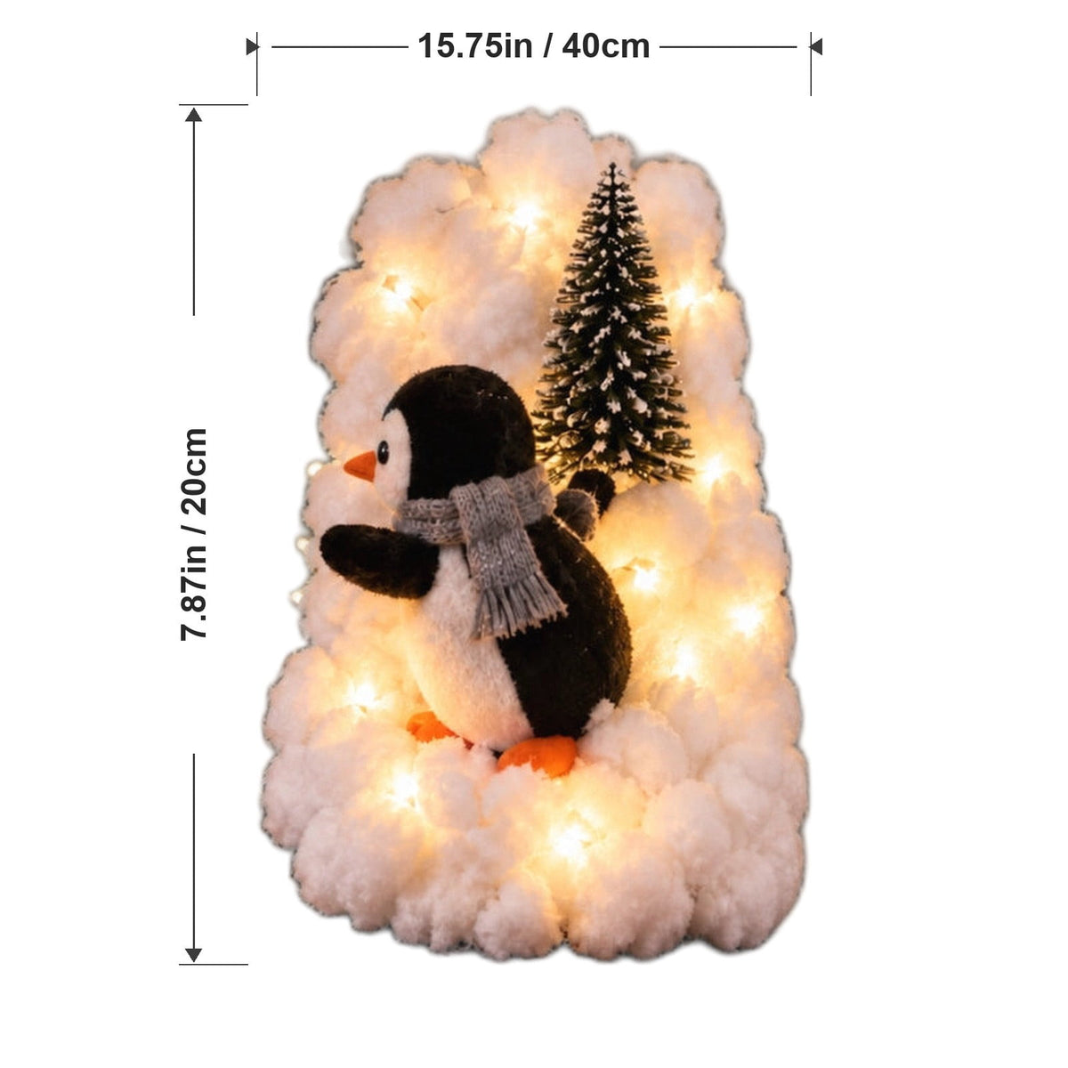 5Pack Penguin Christmas Stair Snow Decor Set,Festive Railing Accent with Playful Winter Scene,