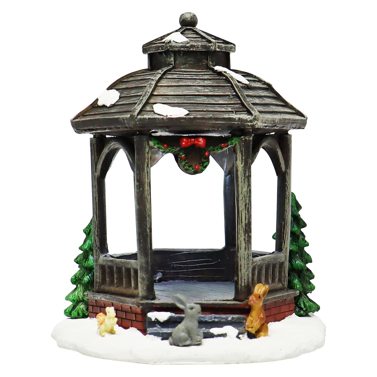 20-Piece Lighted Christmas Village Set with LED Lights Battery Operated Miniature Holiday Town Display Hand-Painted Christmas Houses, Figurines & Trees Gift-Ready Packaging