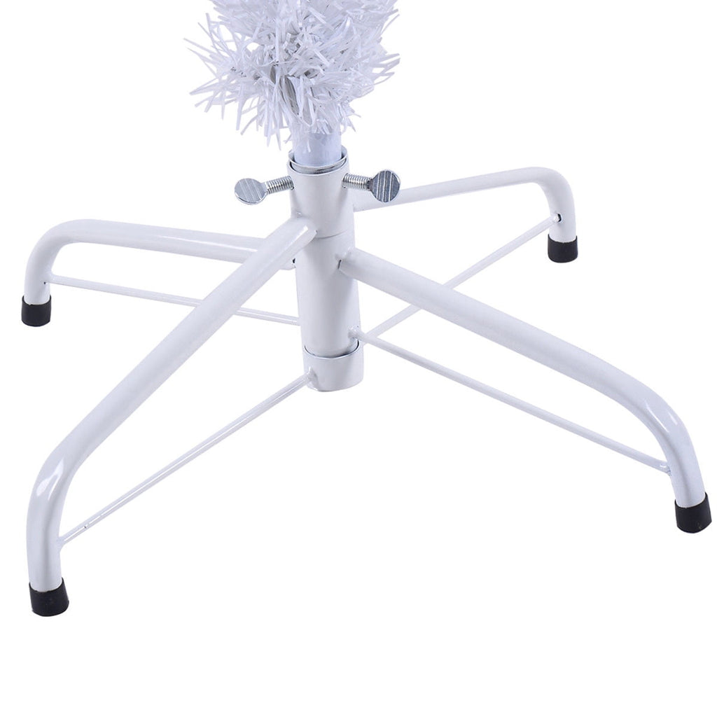 Costway 8Ft Artificial Xmas Tree Stand Christmas Decoration White