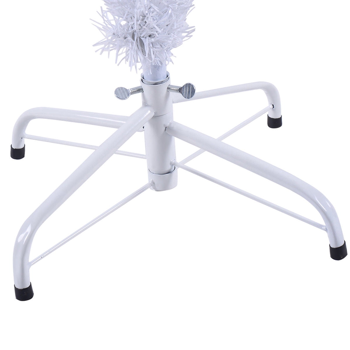 Costway 8Ft Artificial Xmas Tree Stand Christmas Decoration White