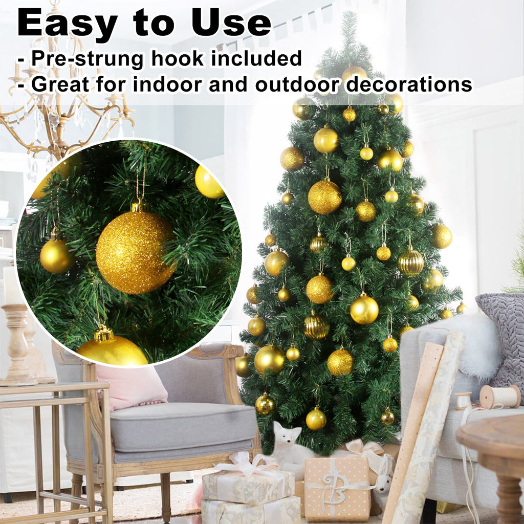 500Pcs Christmas Balls Ornaments for Christmas Tree Shatterproof Xmas Decors Hanging Ball Decorations