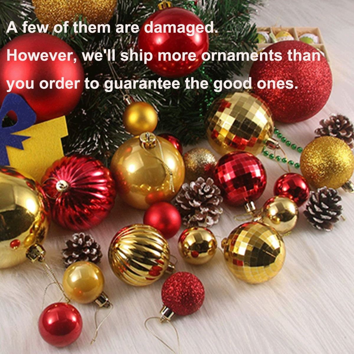 1000Pcs Christmas Balls Ornaments for Christmas Tree Shatterproof Xmas Decors Hanging Ball Decorations