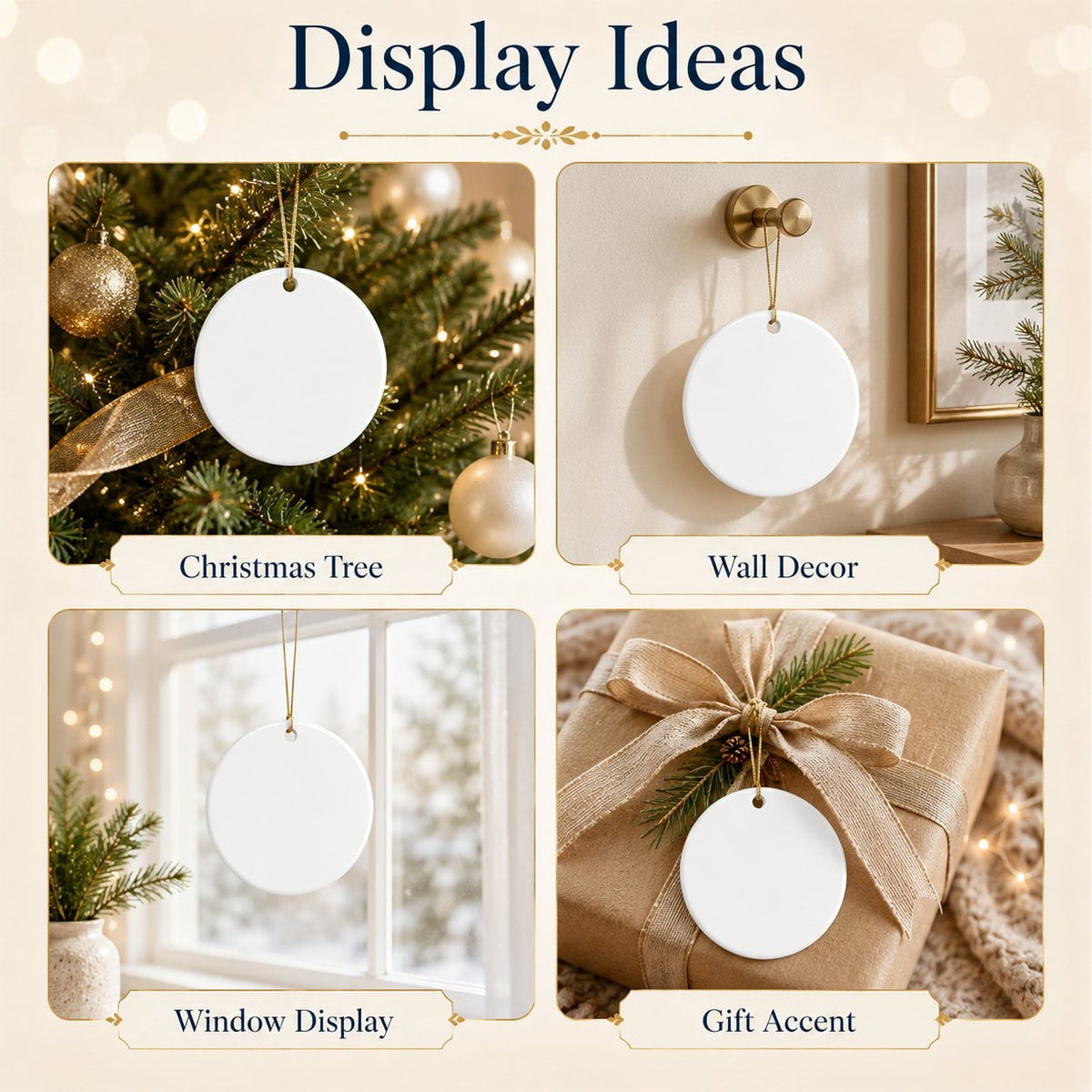 Pack 5 Happy Retirement 2026 Double Sided Ceramic Ornament, Retirement Gift for Teacher Nurse Coworker and Women, Christmas Tree Decor