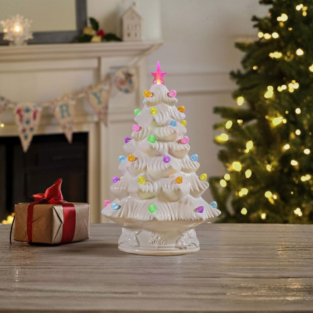 Mr. Christmas 15 in. Gumdrop Lights Nostlagic Ceramic Tree