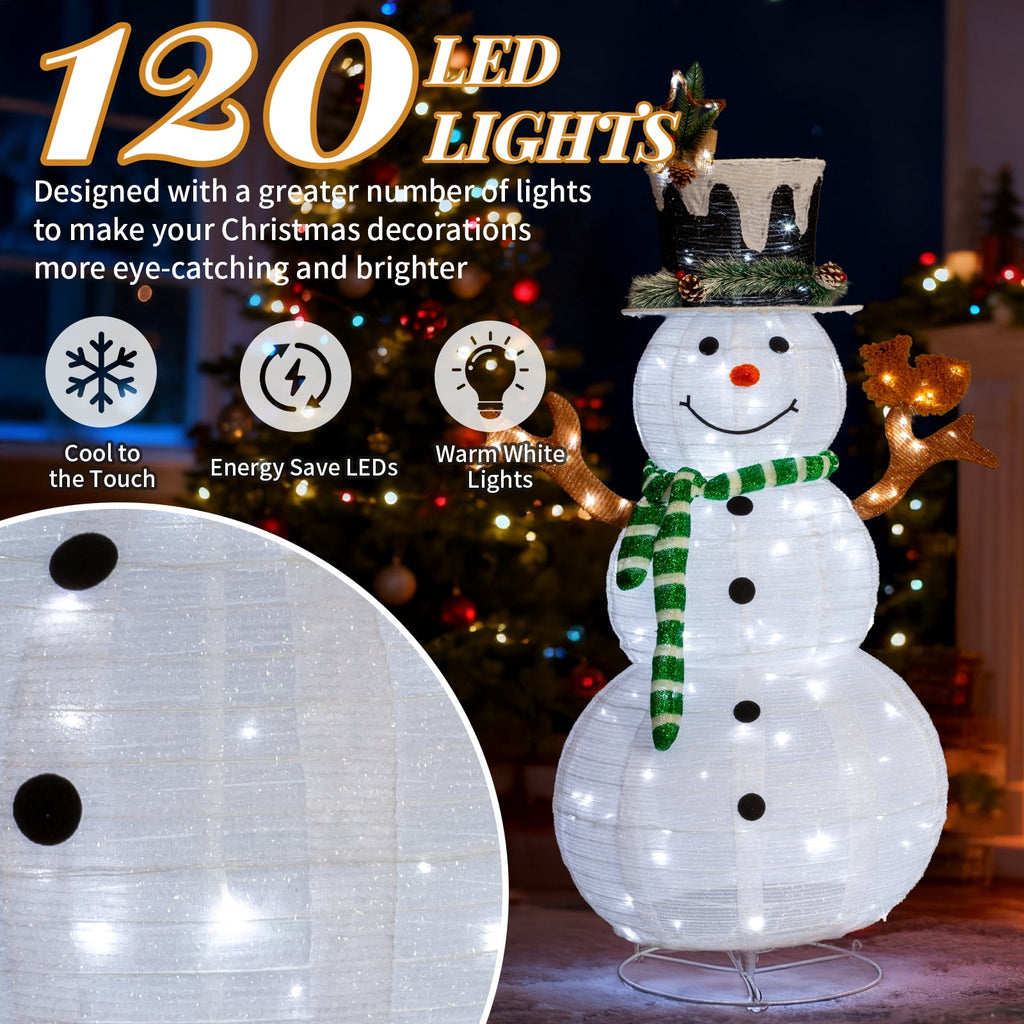 UBesGoo Top Hat Christmas Outdoor Decoration Outdoor Snowman 6FT Christmas Decorations for Home Indoor Lawn Yard