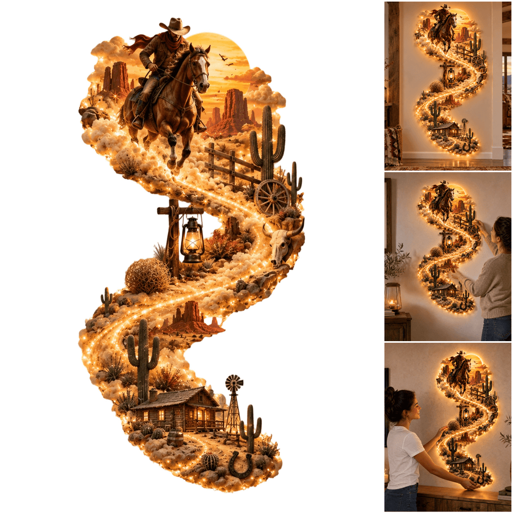 Christmas Staircase Banister Decor Set of 5 Lighted Santa Snow Scene Garland for Stair Railing Indoor Seasonal Home Ornament