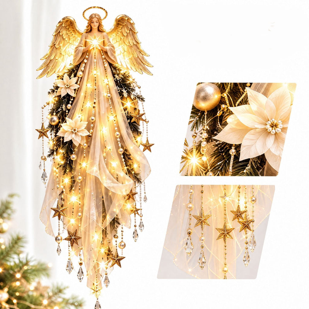 5Pcs Christmas Stair Banister Decoration Lighted Santa Snow Scene Garland for Stair Railing Indoor Holiday Home Ornament