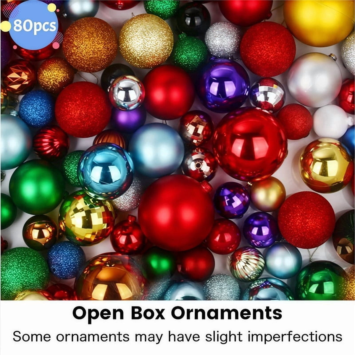 500 Pcs Christmas Ball Set, Shatterproof Ornaments for Store Displays & Event Planners