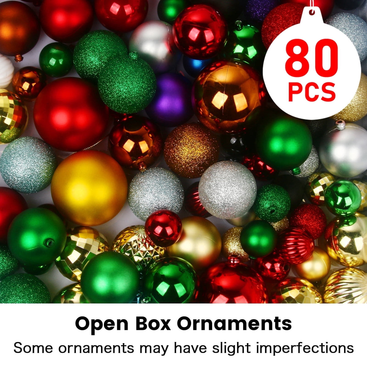 500Pcs Christmas Balls Ornaments for Christmas Tree Shatterproof Xmas Decors Hanging Ball Decorations