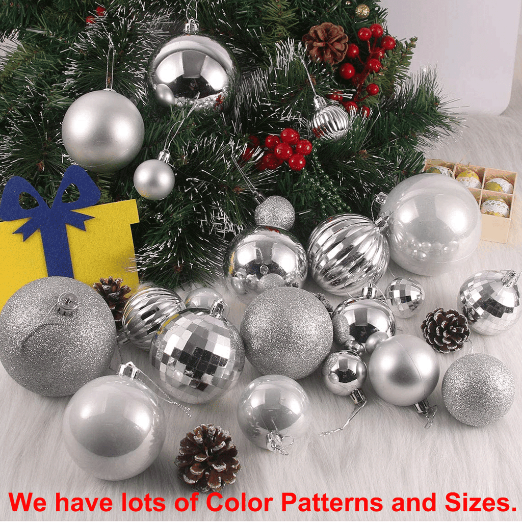 500Pcs Christmas Balls Ornaments for Christmas Tree Shatterproof Xmas Decors Hanging Ball Decorations