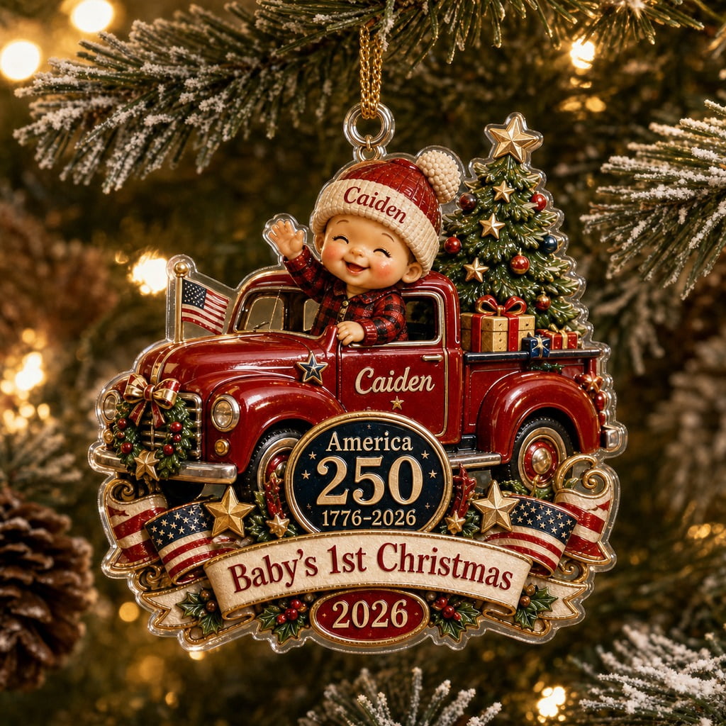 Personalized Acrylic Ornament Baby First Christmas 2026