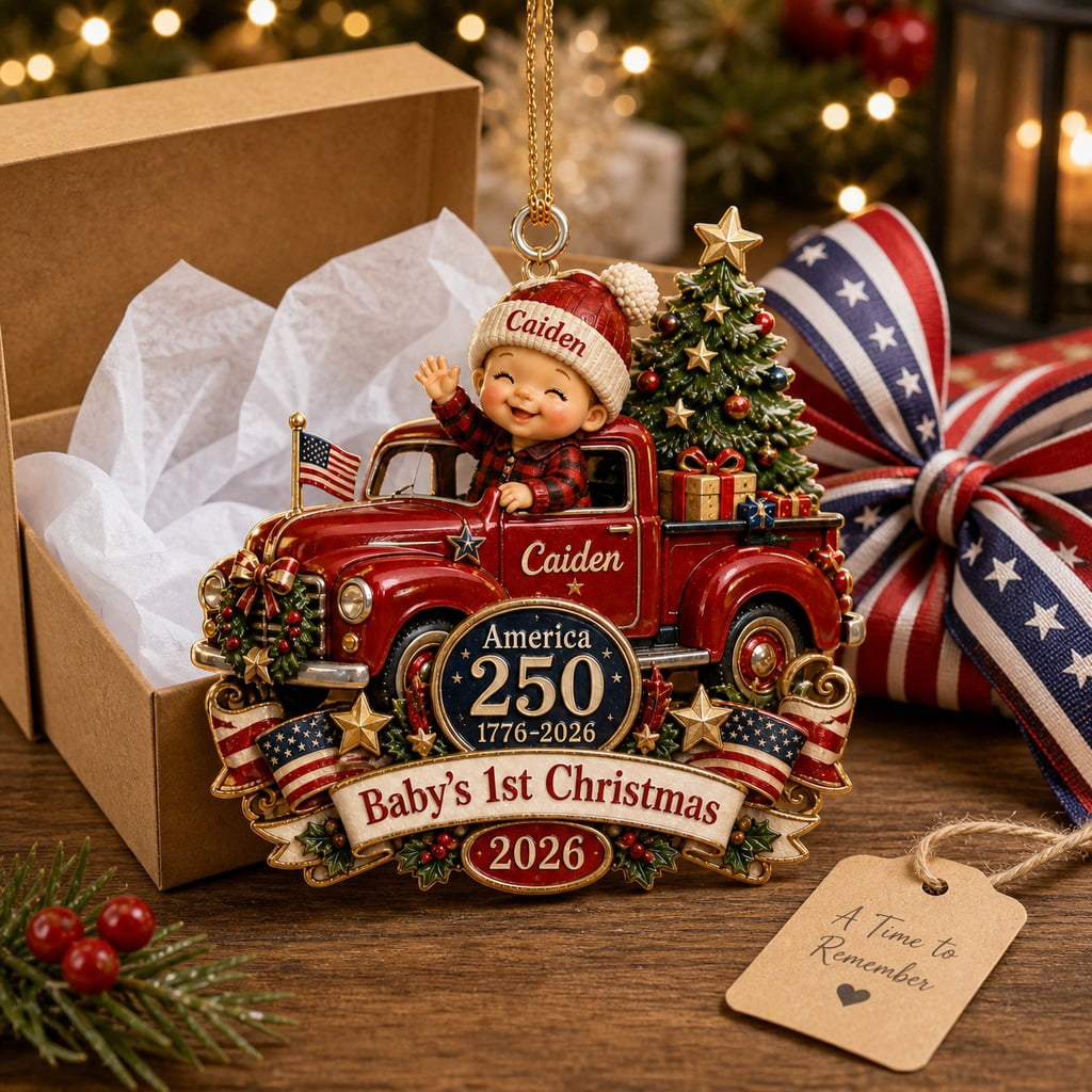 Personalized Acrylic Ornament Baby First Christmas 2026