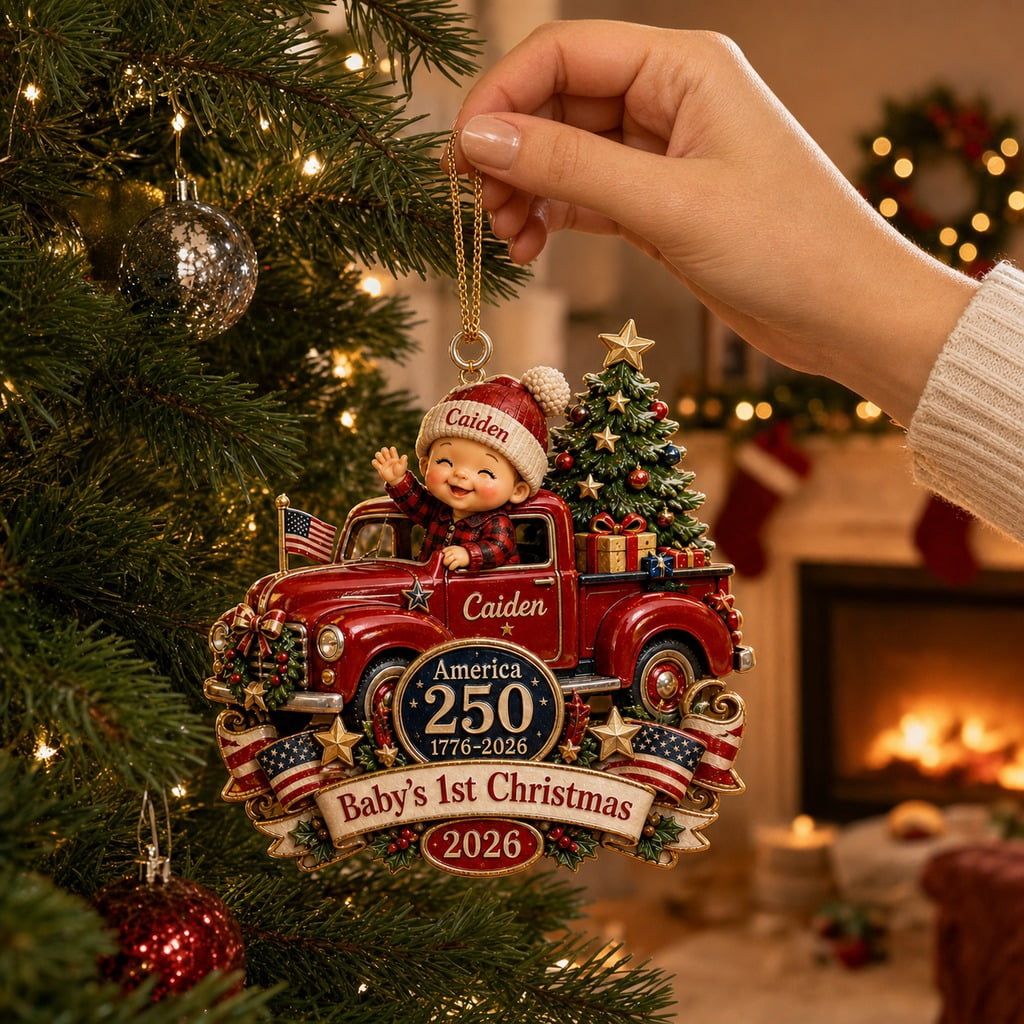 Personalized Acrylic Ornament Baby First Christmas 2026