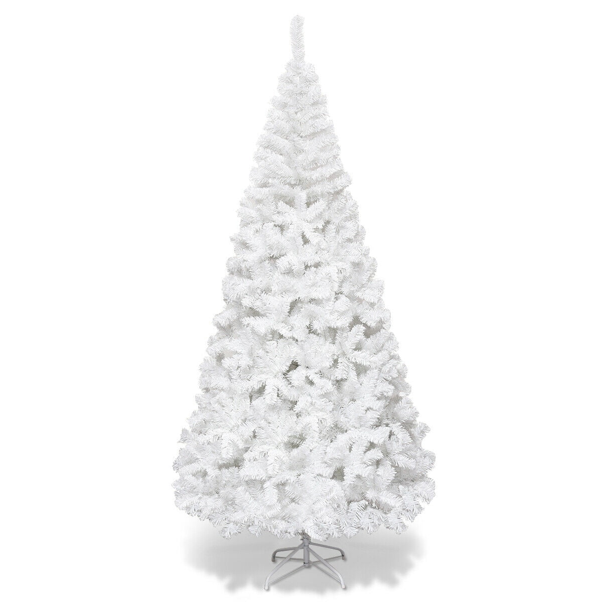 Costway 8Ft Artificial Xmas Tree Stand Christmas Decoration White