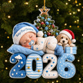 First Christmas Ornament Puppy Baby 2026 Holiday Keepsake