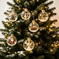 Glowing Christmas Story Ornament, Light-Up Mini Scene with Warm LED Light, For Tree Mantel, Holiday Scene Decoration & Gift
