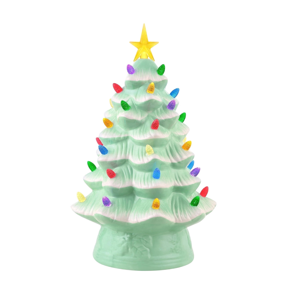 Mr. Christmas 12-Inch Nostalgic Pre-Lit Light Blue Christmas Tree