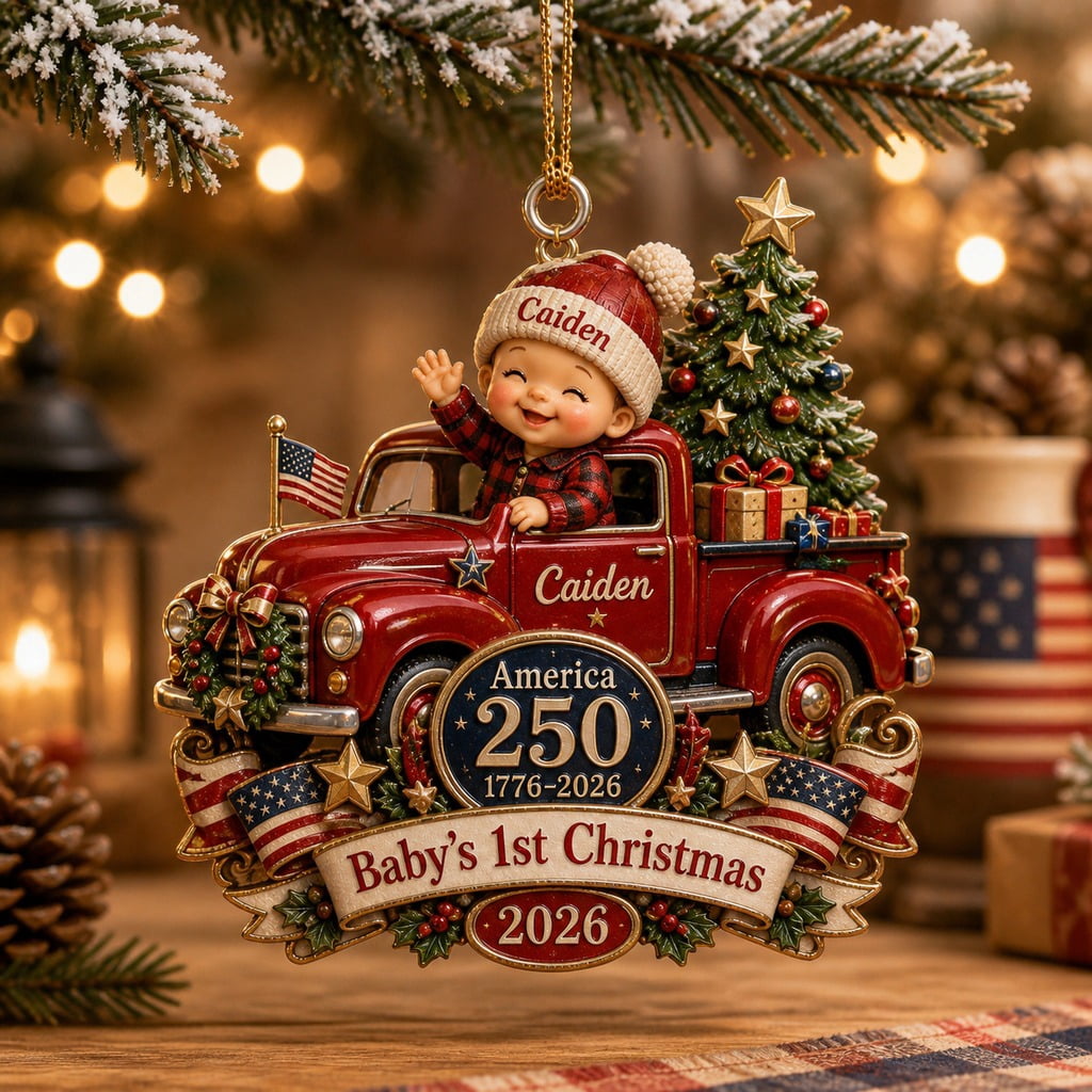 Personalized Acrylic Ornament Baby First Christmas 2026