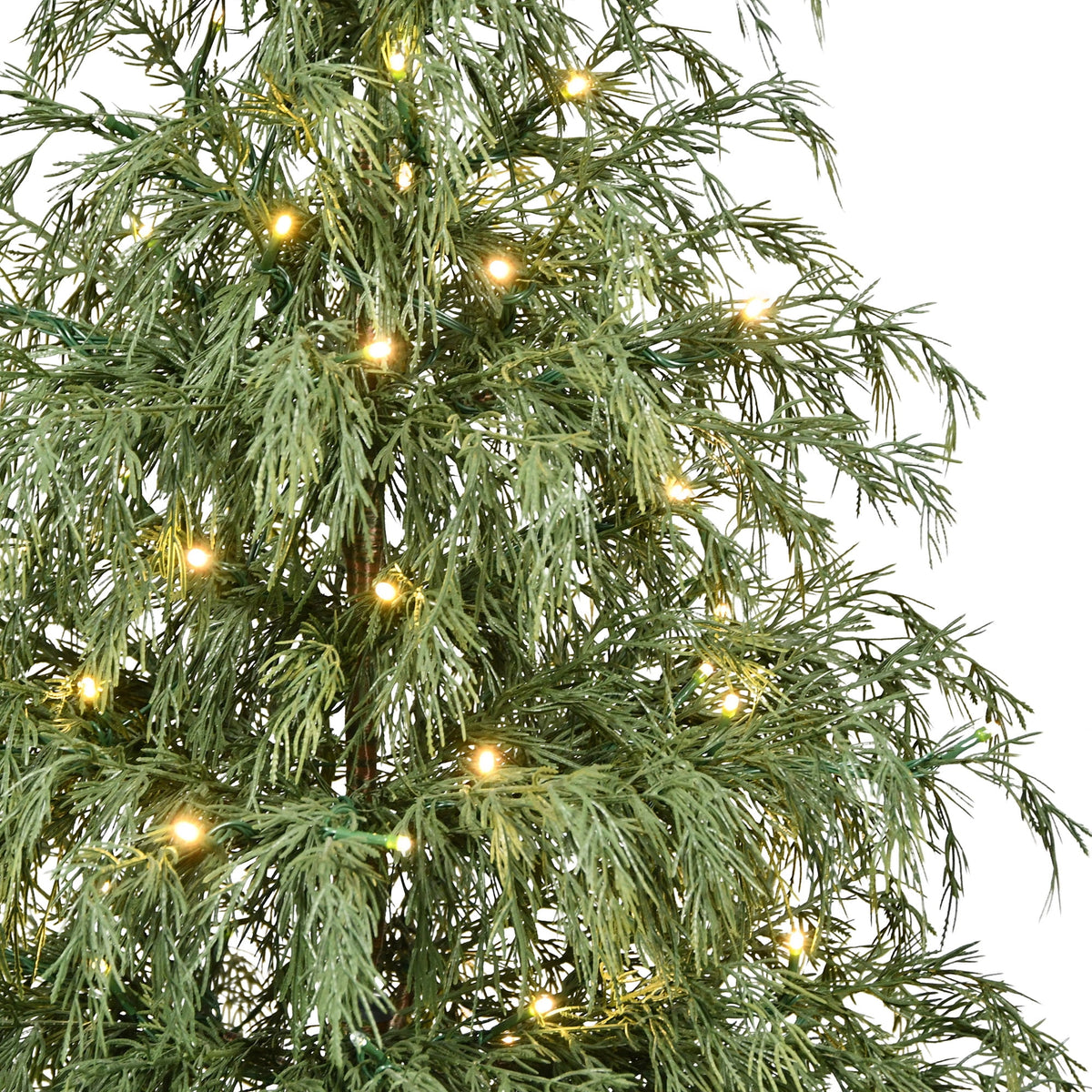 My Texas House 4ft Pre-lit Green Northern Pine Potted Christmas Tree, 80 Twinkle LED