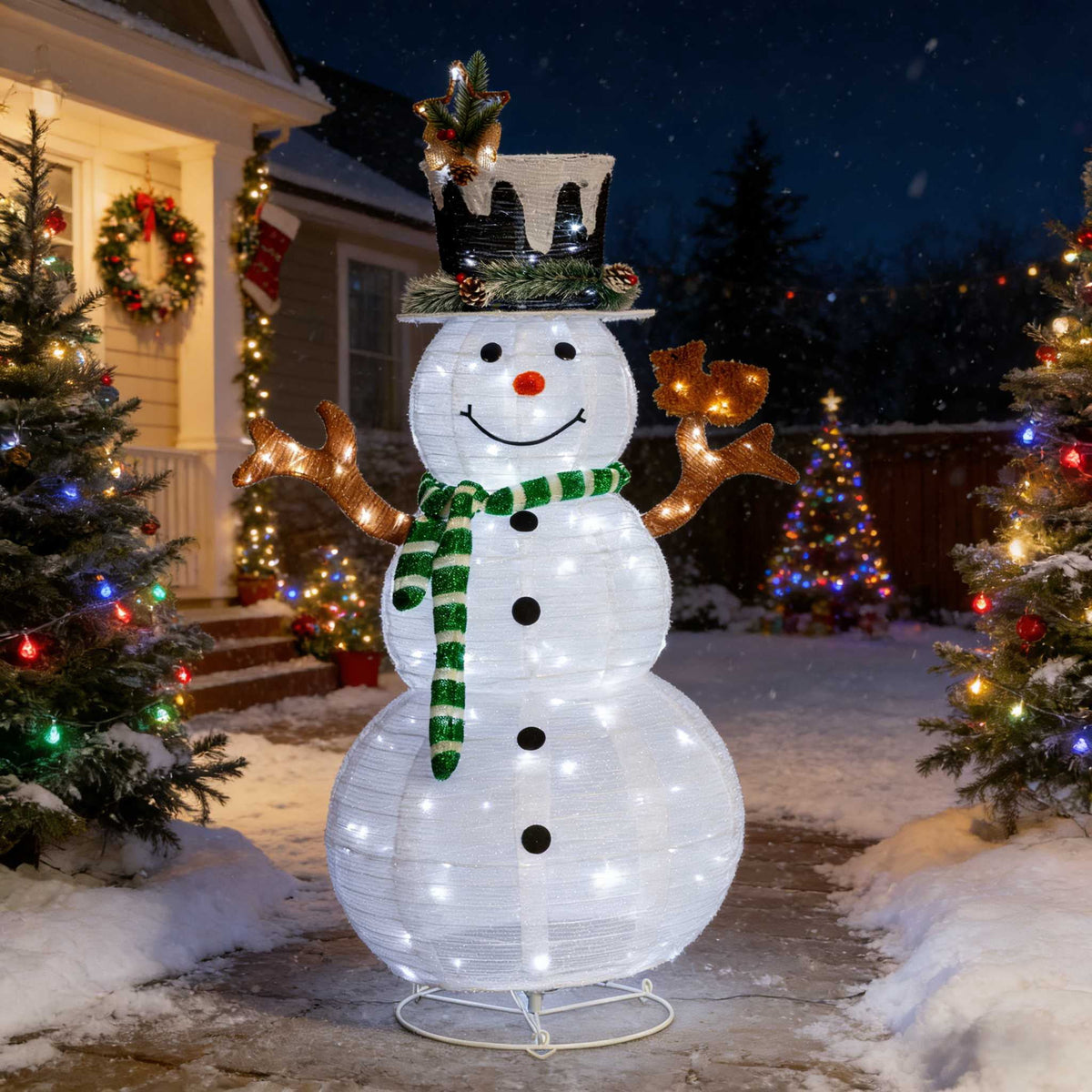 UBesGoo Top Hat Christmas Outdoor Decoration Outdoor Snowman 6FT Christmas Decorations for Home Indoor Lawn Yard