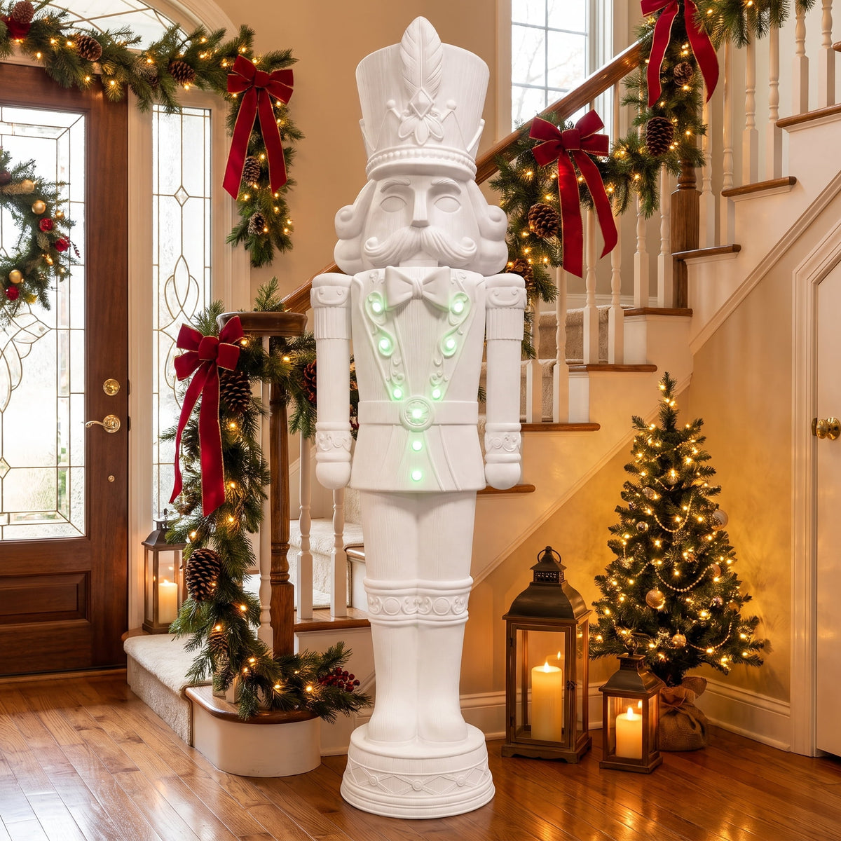 Giant Paint-it-Yourself Light-Up LED Nutcracker Christmas Decoration, White, 6.25', by Holiday Time