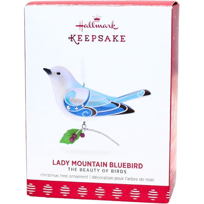 2017 Lady Mountain Bluebird (Beauty of Birds) Hallmark Keepsake Christmas Tree Ornament QXE3155