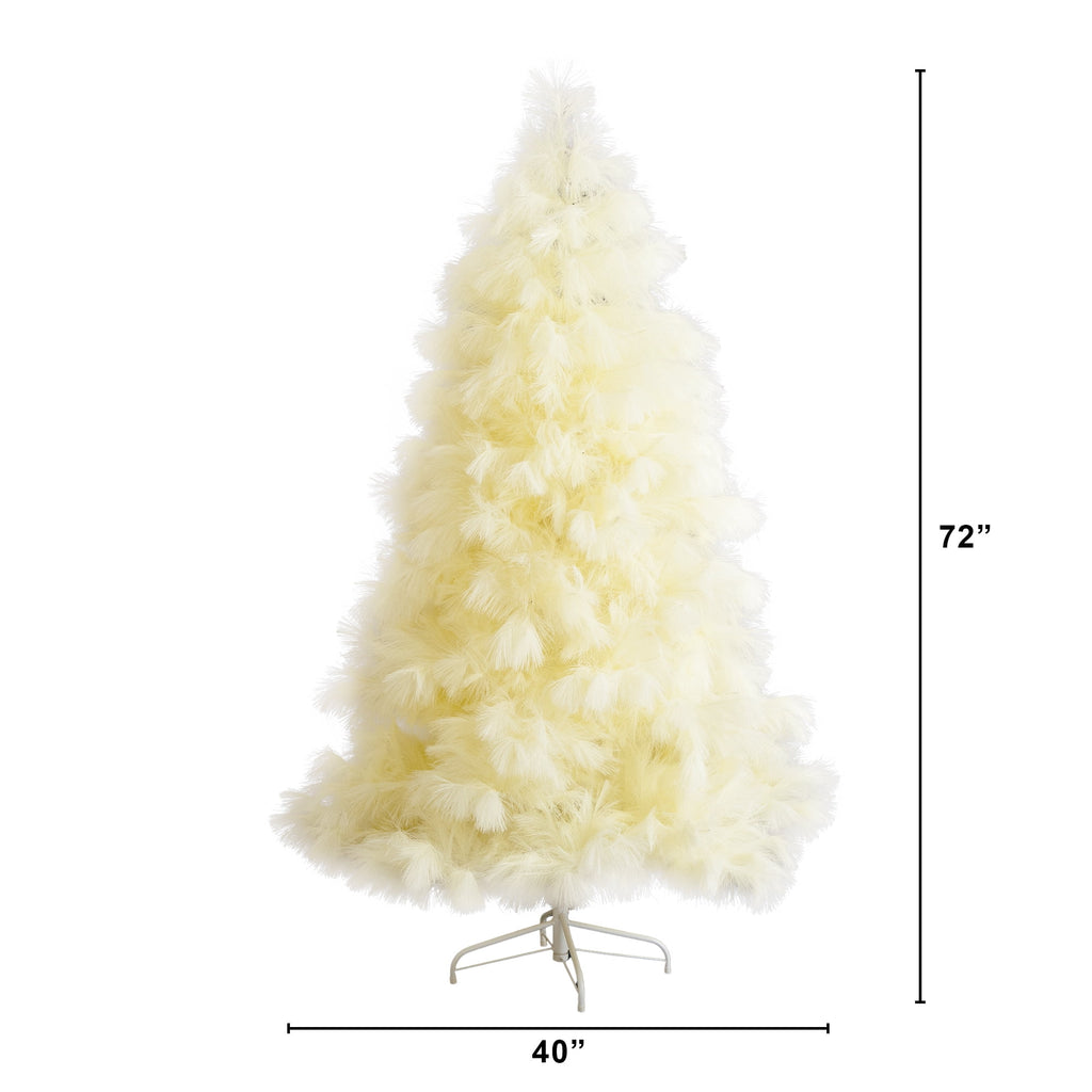 Nearly Natural Medium Pampas Grass Artificial Christmas Tree - 6’ - Unlit