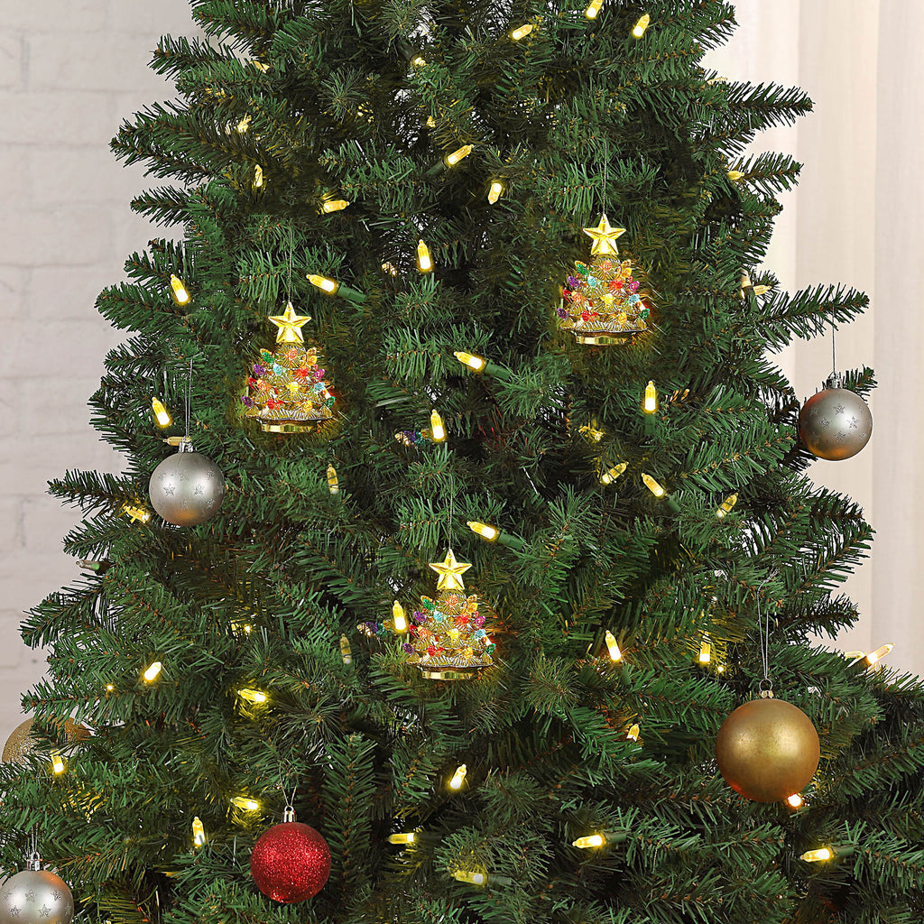 Mr. Christmas Ceramic Tree Ornaments - Silver, Set of 3