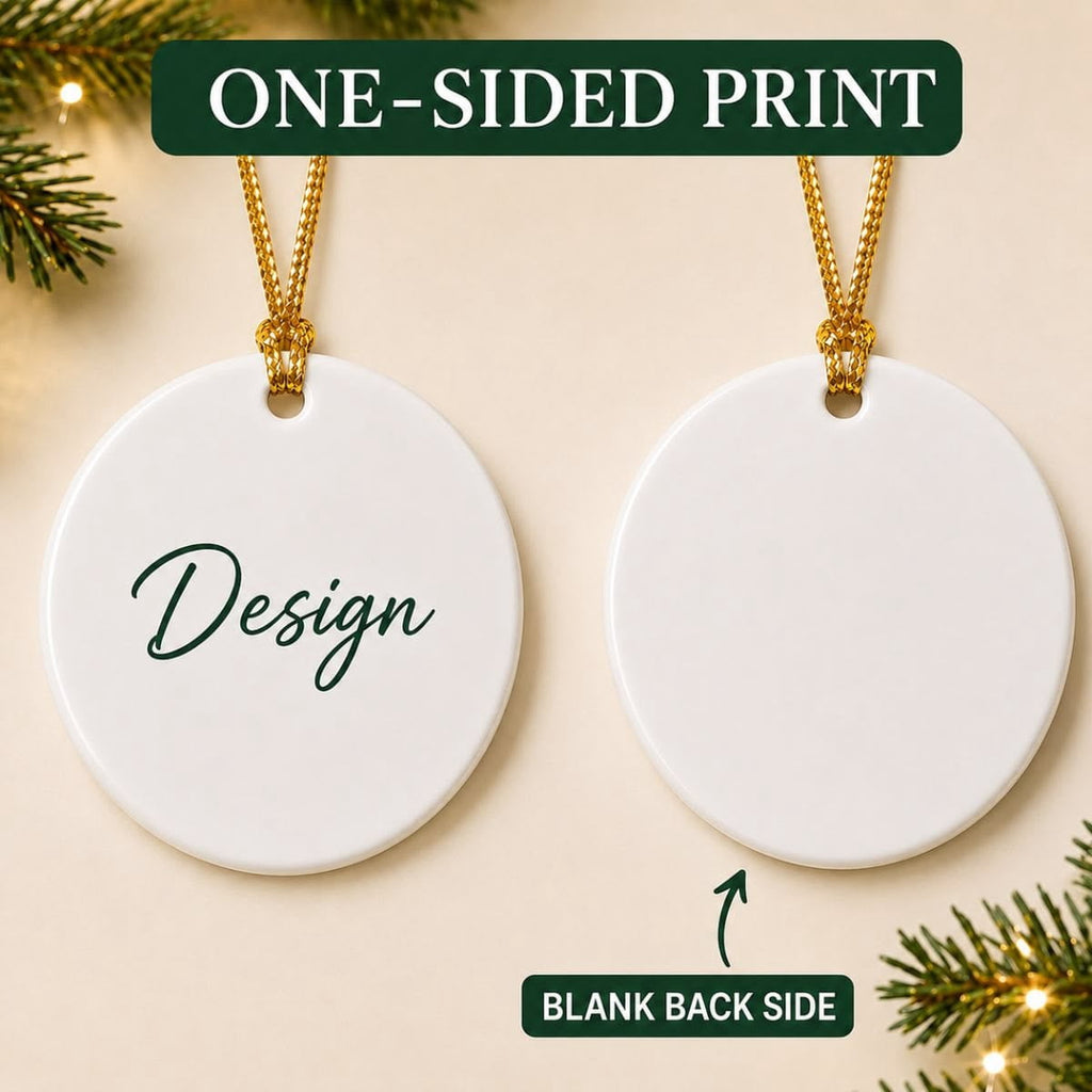 Have A Holly Dolly Christmas Ceramic Ornament, Dolly Christmas Ornament, 3 Inch Christmas Tree Round Ornament