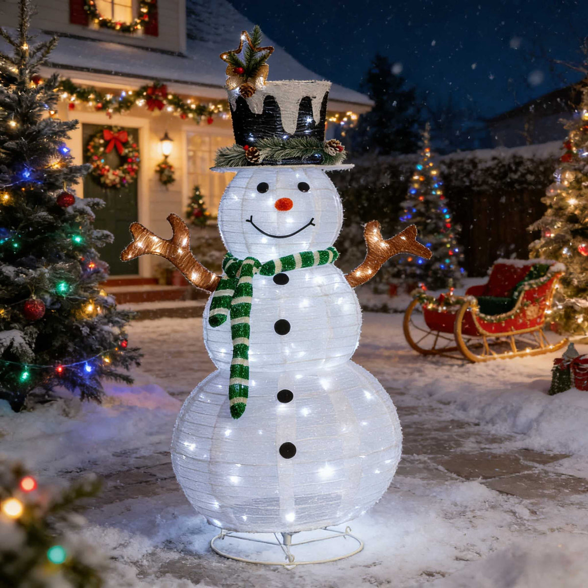 UBesGoo Top Hat Christmas Outdoor Decoration Outdoor Snowman 6FT Christmas Decorations for Home Indoor Lawn Yard