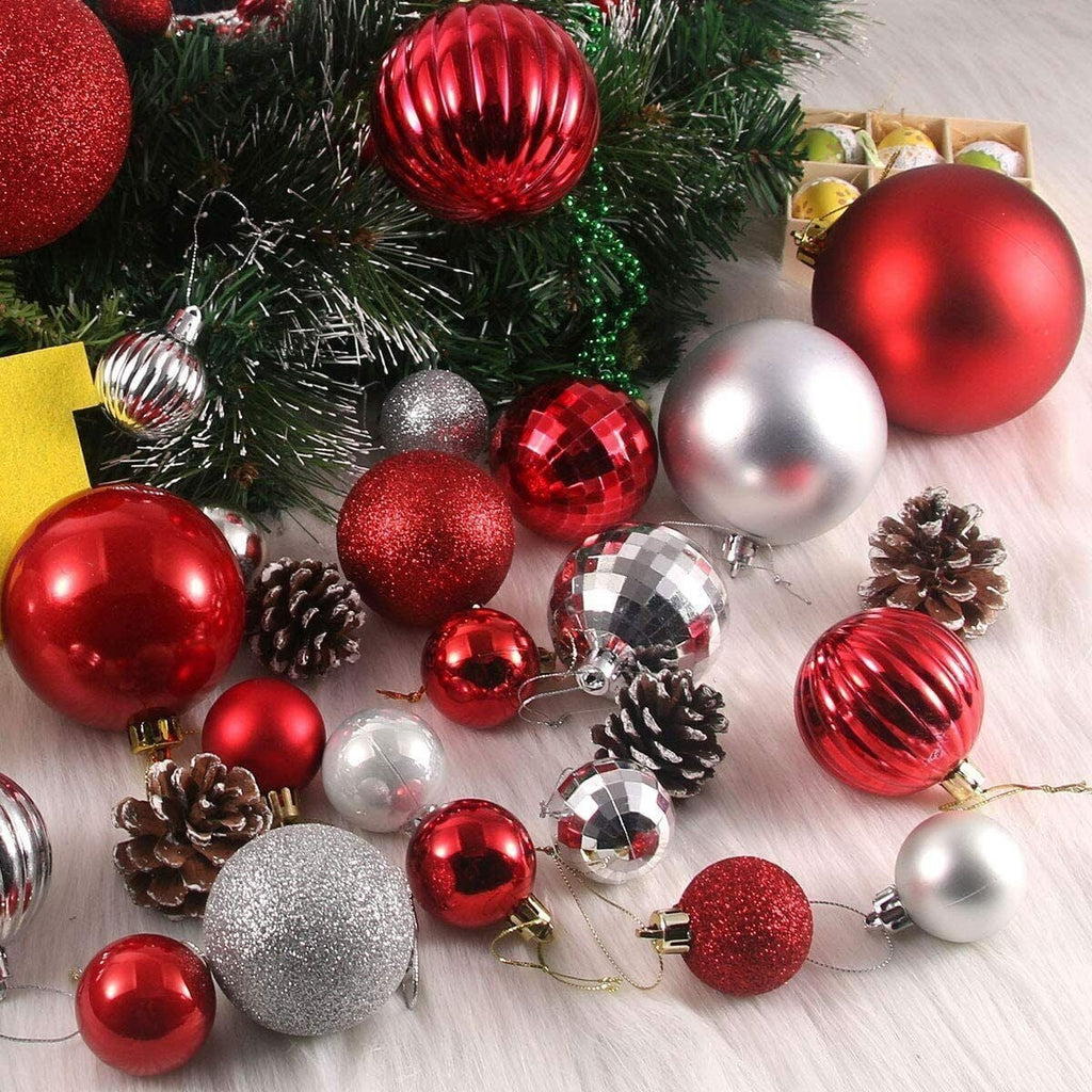 500Pcs Christmas Balls Ornaments for Christmas Tree Shatterproof Xmas Decors Hanging Ball Decorations