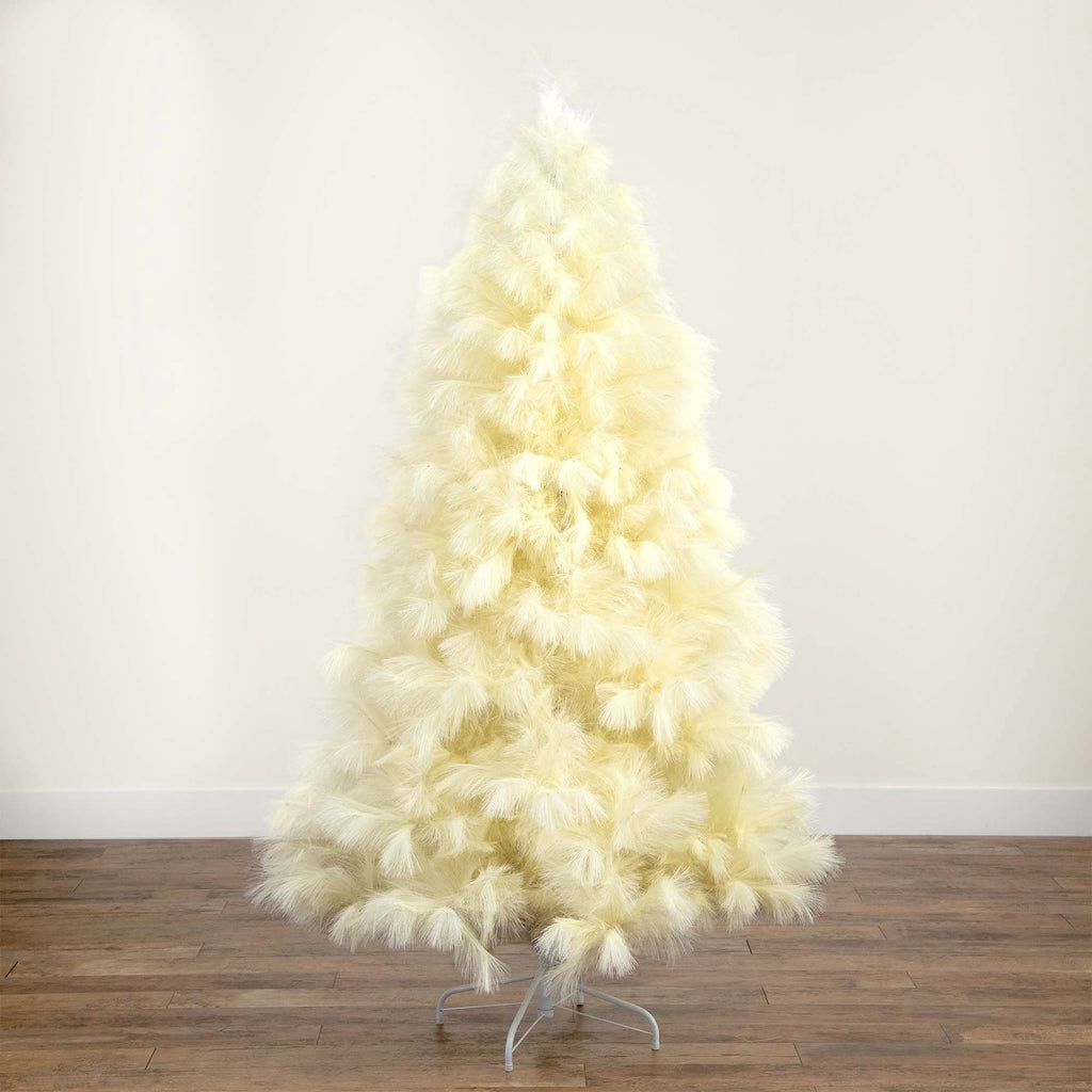 Nearly Natural Medium Pampas Grass Artificial Christmas Tree - 6’ - Unlit